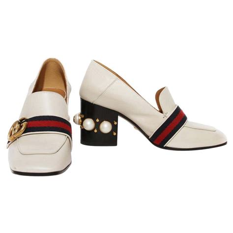 Gucci pearl heel loafer